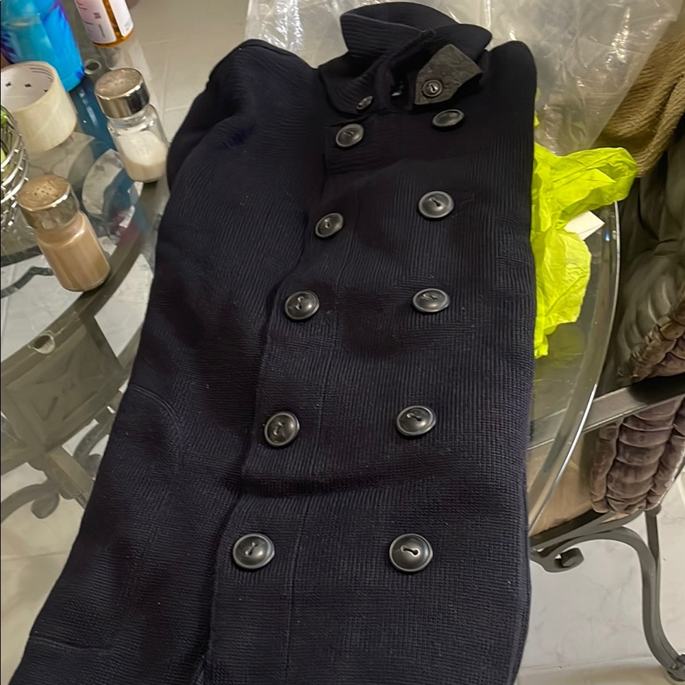 Men's Black Double-Breasted Coat